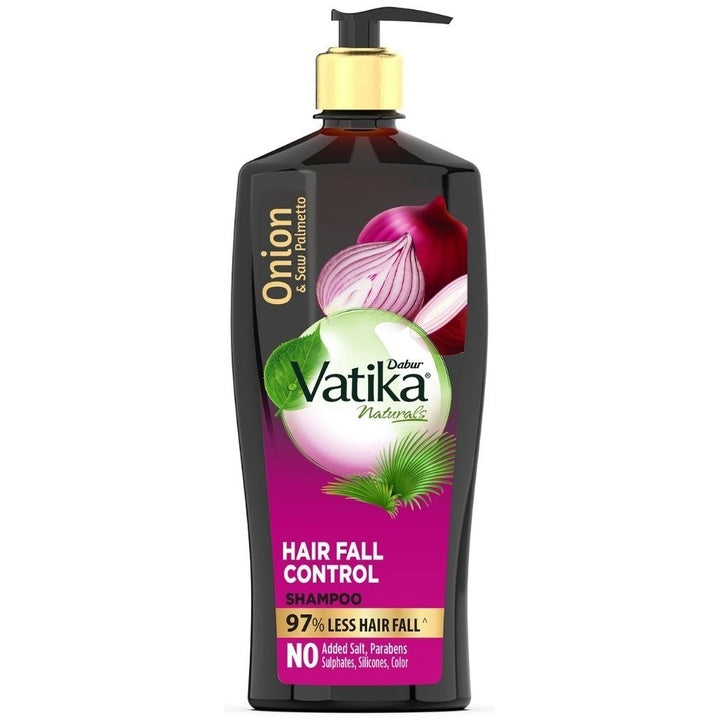 Dabur Vatika Onion Hair Fall Control Shampoo - Up to 97% Hair Fall Reduction - 640ml