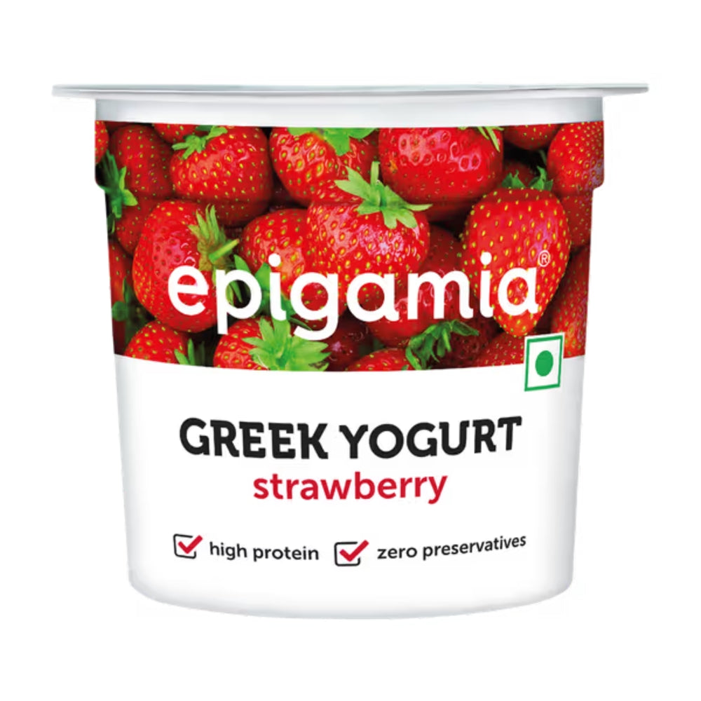 Epigamia Low Fat Greek Yogurt Strawberry - 85 g