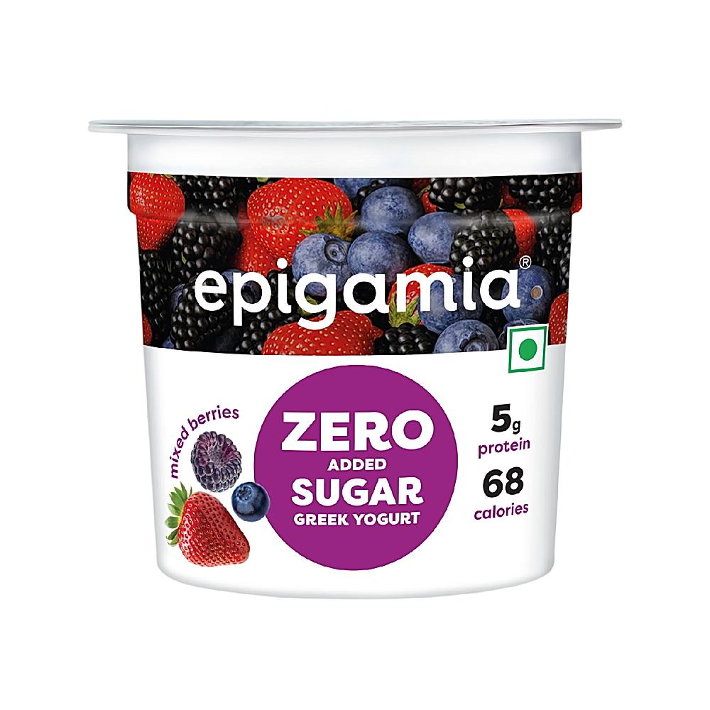Epigamia Mixed Berries Zero Added Sugar Greek Yogurt - 85 g