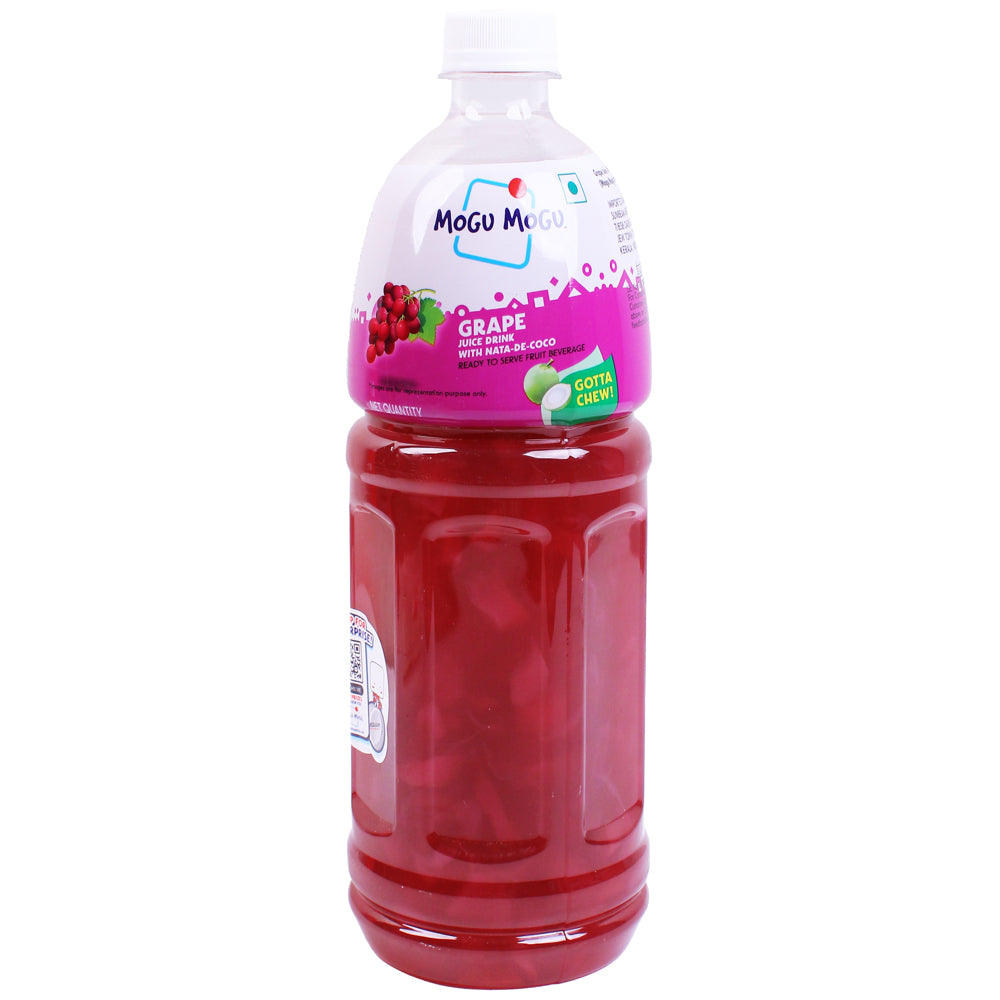 Mogu Mogu Grape Juice Drink With Nata De Coco - 1 L