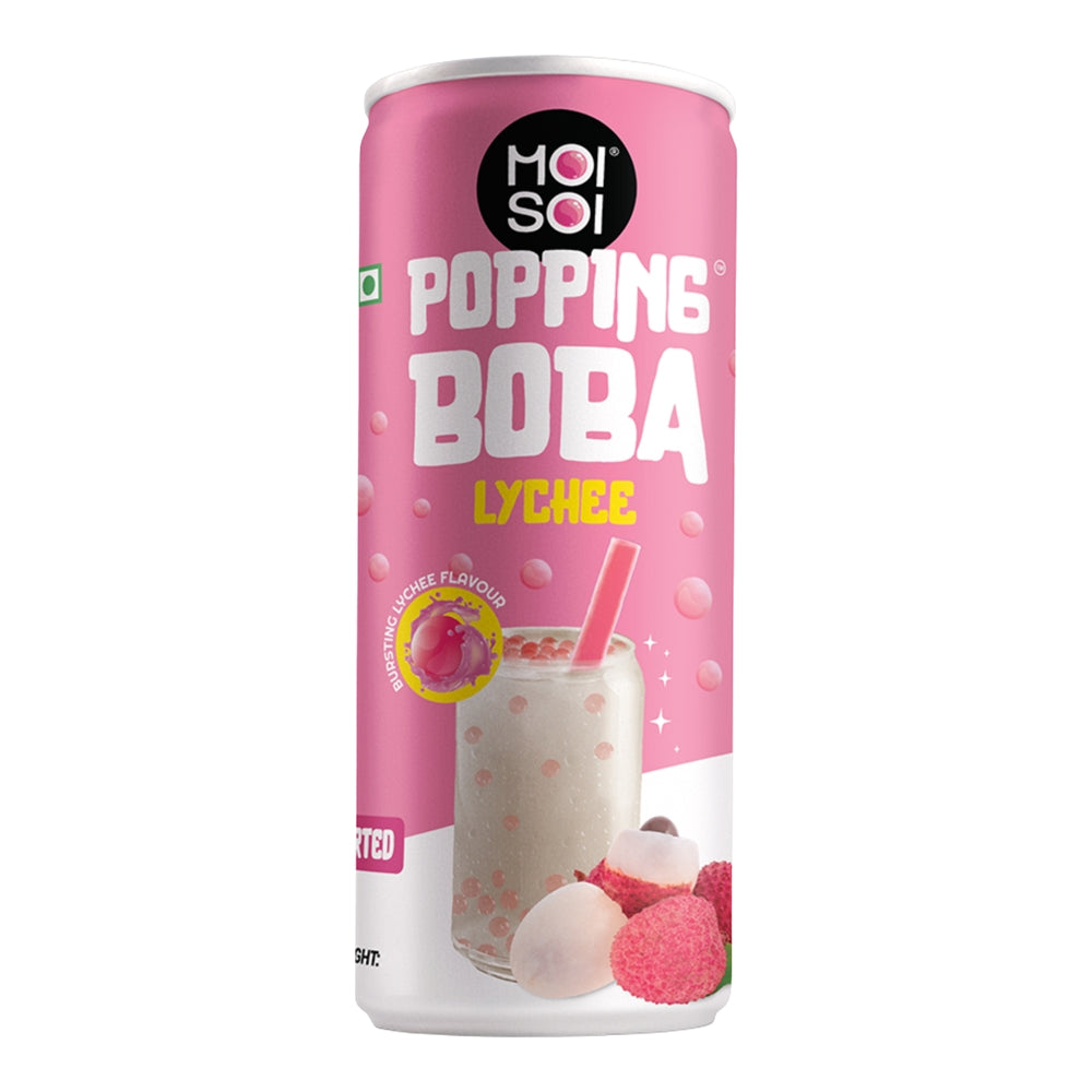 Moi Soi Popping Boba Lychee Fruit Drink - 330 ml