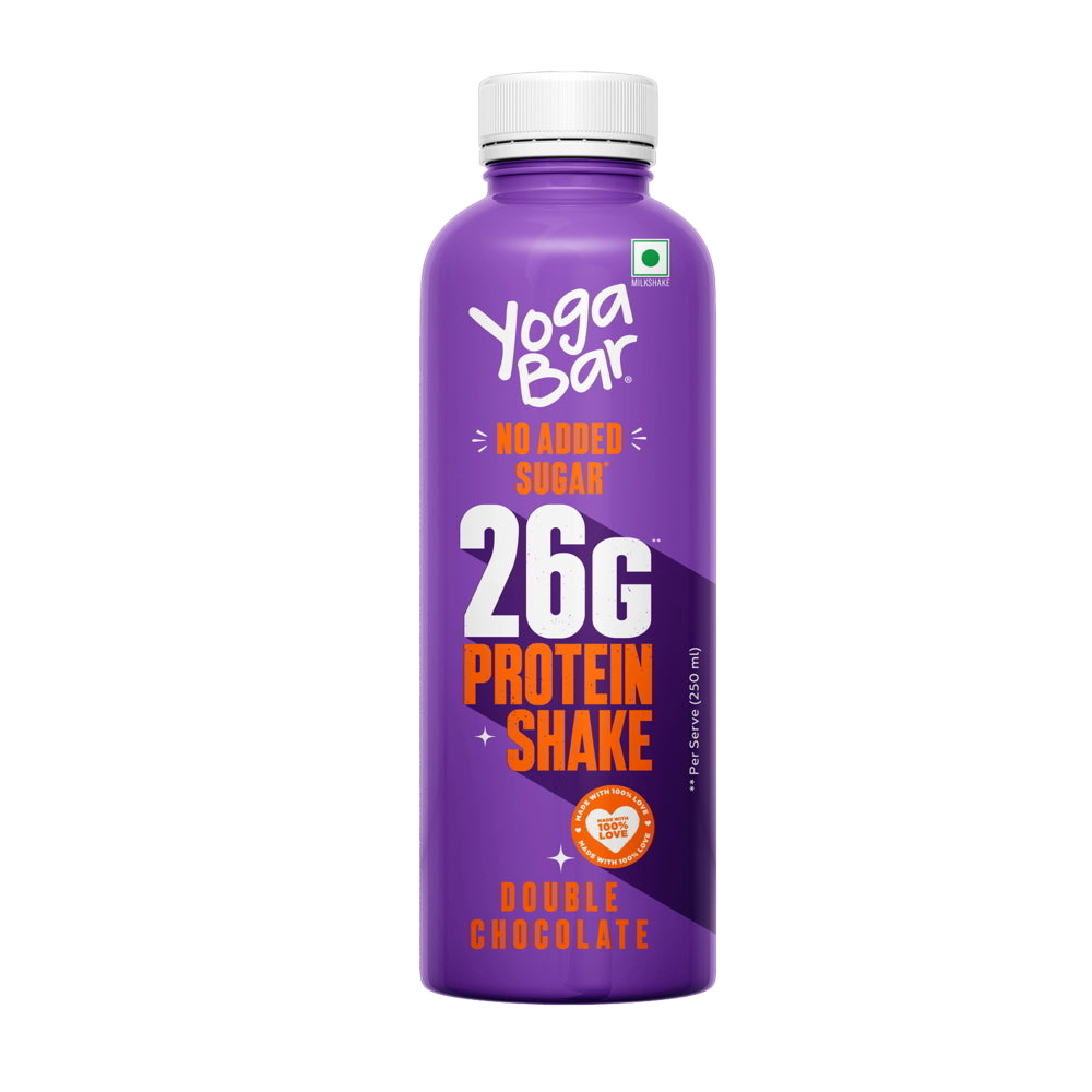 Yoga Bar No Added Sugar 26 g Protein Shake Double Chocolate - 250 ml
