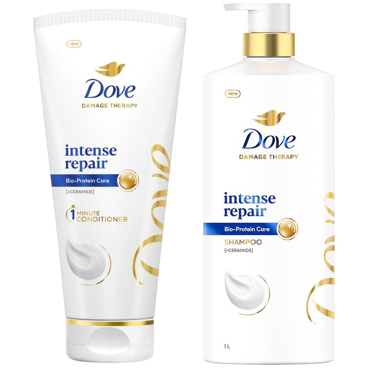 Dove Set of Intense Repair Shampoo 1L & Hair Conditioner 175ml