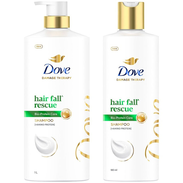 Dove Set Of 2 Nutritive Solutions Hair Fall Rescue Shampoo - 180ml & 1L