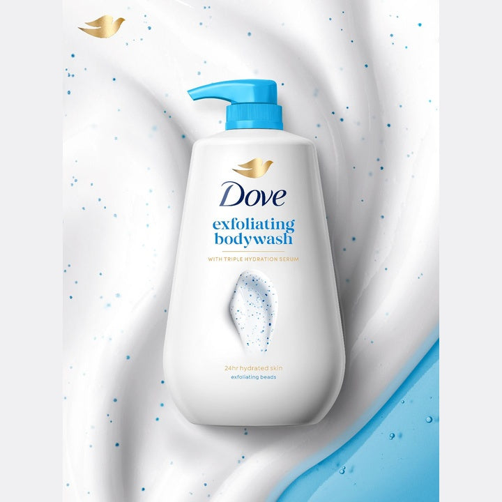 Dove Exfoliating Bodywash Triple Hydration Serum - 825ml