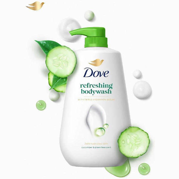Dove Refreshing Bodywash with Tripe Hydration Serum - 825 ml