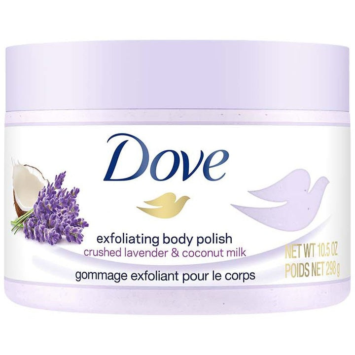 Dove Body Polish & Scrub with Lavender & Coconut Milk for Calming Nourishment - 298 g