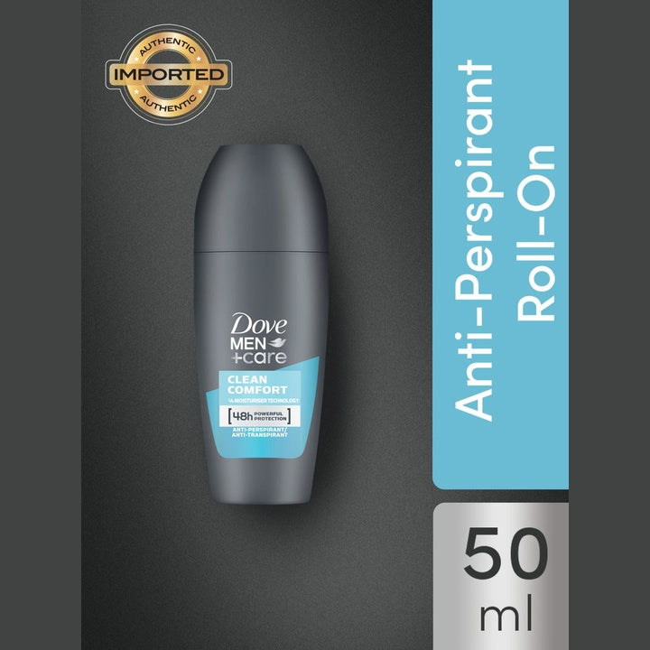 Dove Men+Care Clean Comfort Alcohol-Free Moisturising Anti-Perspirant Roll On - 50 ml