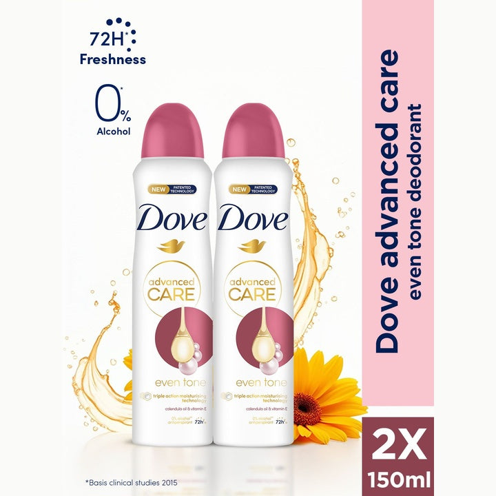 Dove Women Set of 2 Eventone Anti-Perspirant Deodorant - 150 ml each