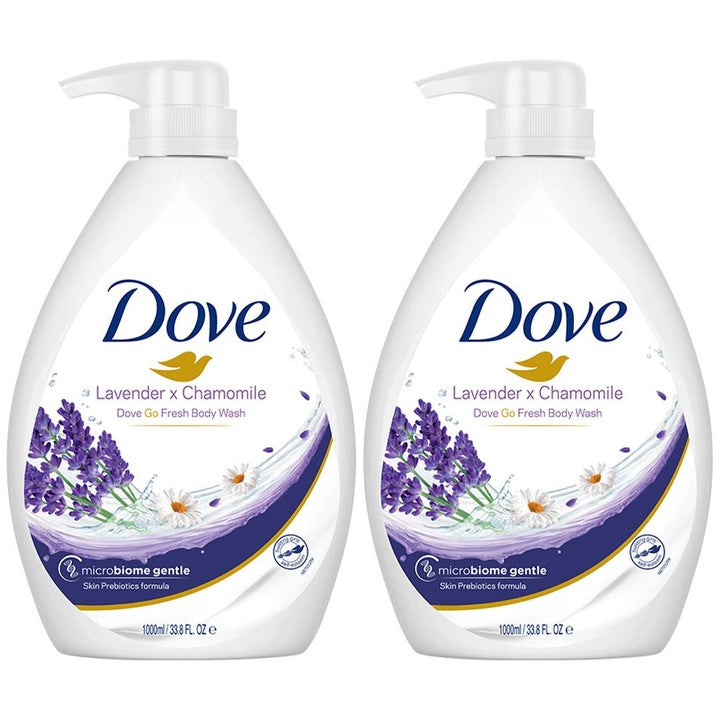 Dove Set of 2 Lavender & Chamomile Go Fresh Body Wash - 1L Each