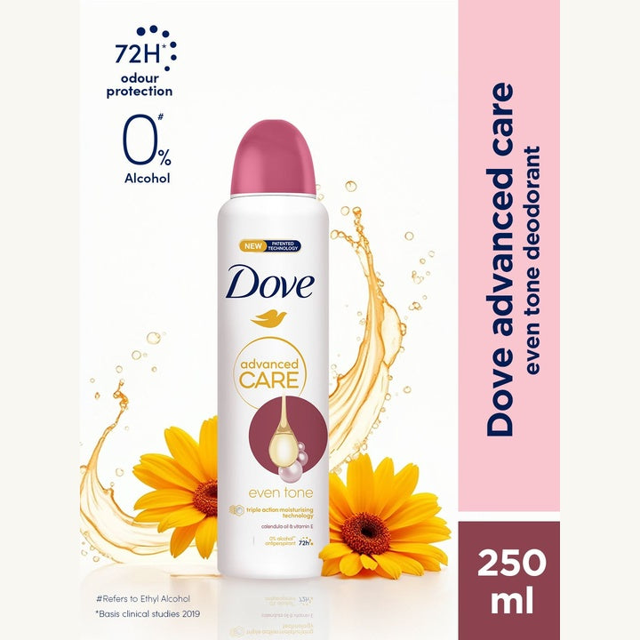 Dove Women Advanced Care Even Tone Deodorant Spray with Calendula & Vitamin B3 - 250 ml