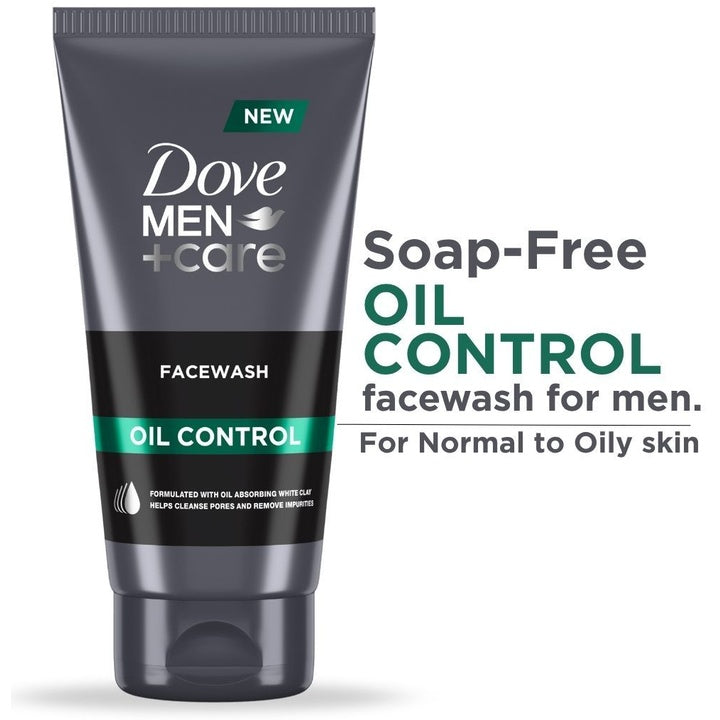 Dove Men + Care Kaolin Clay Oil Control Soap Free Facewash - 150ml
