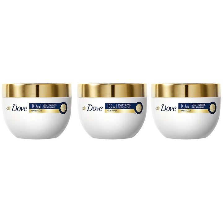 Dove Set Of 3 10 In 1 Deep Repair Treatment Hair Mask - 120ml Each