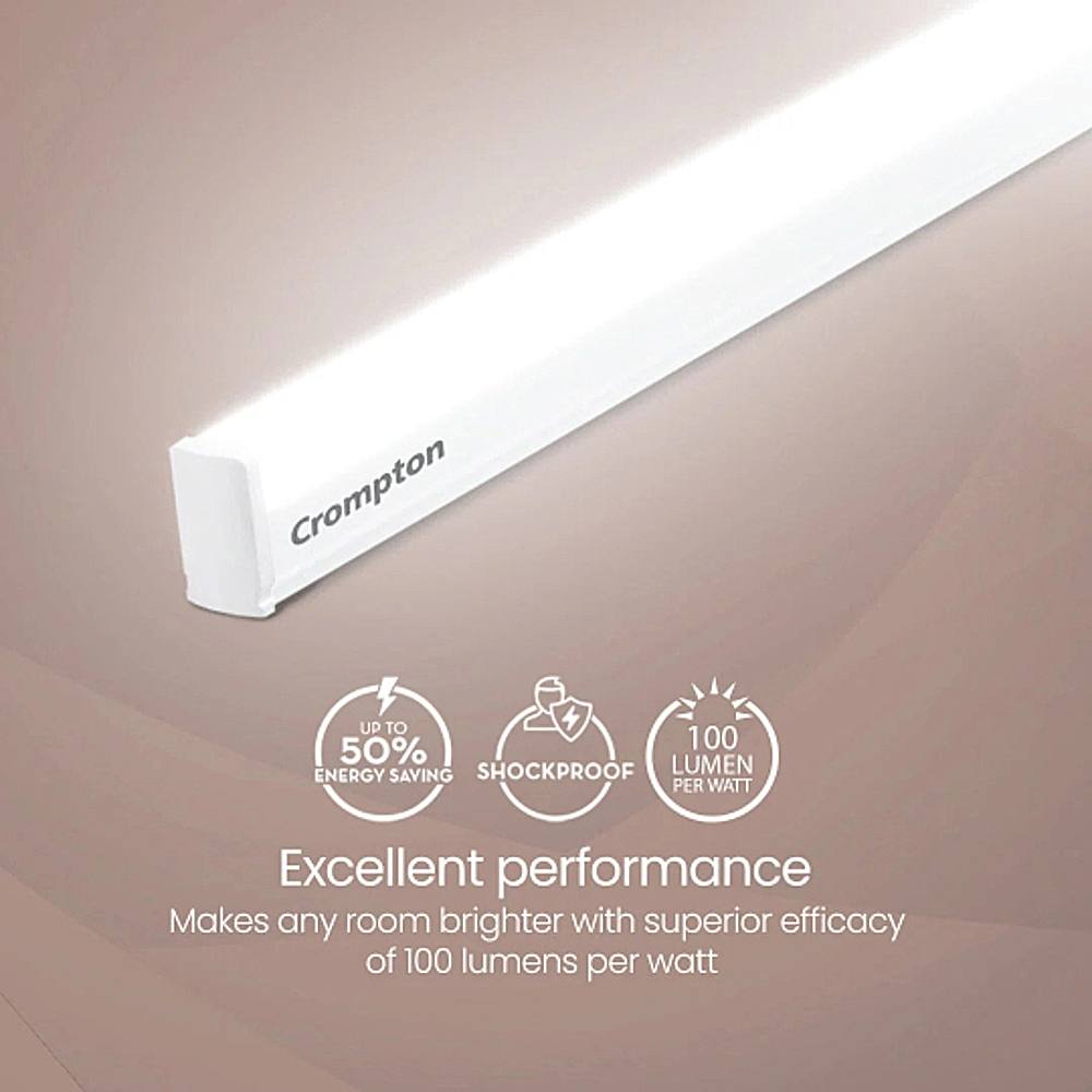 Crompton Laser Ray Smile LED Batten (White) - 24 W - 1 Unit