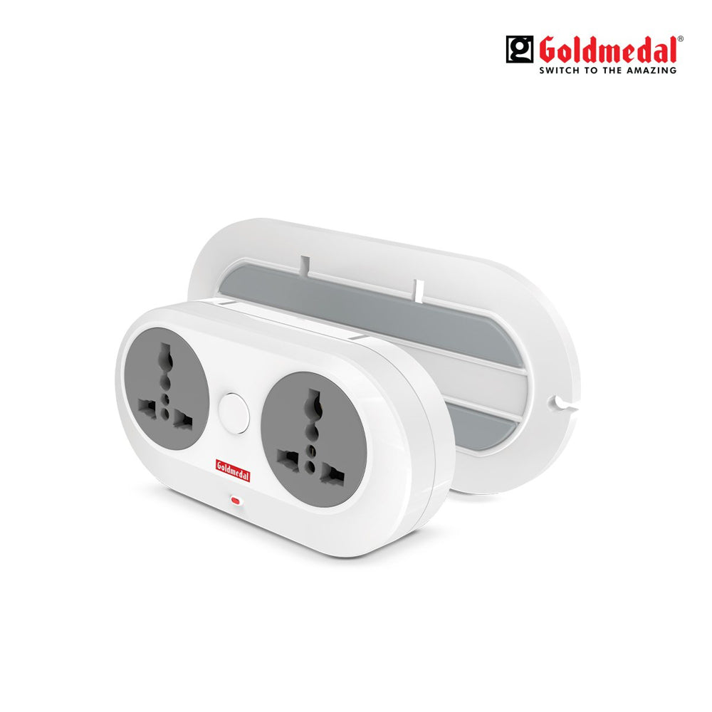 Goldmedal Wall-e Travel Adaptor with Mobile Stand - White - 1 U