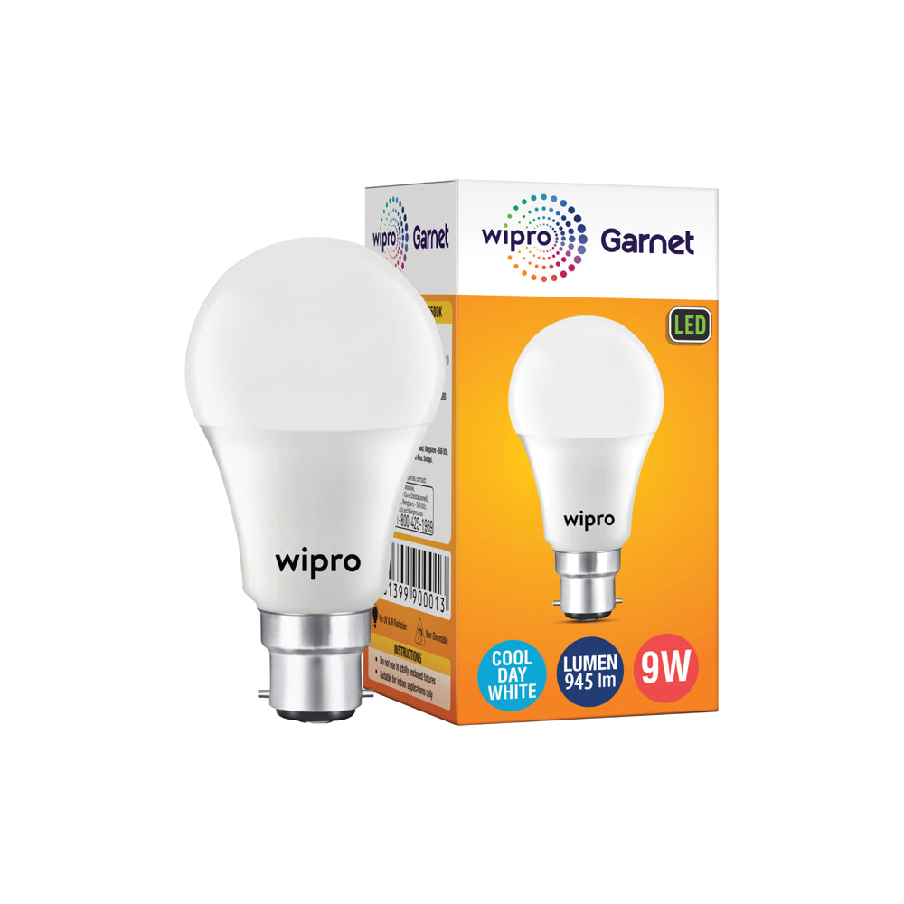 Wipro Garnet White LED Bulb B22 6500K (9 W)