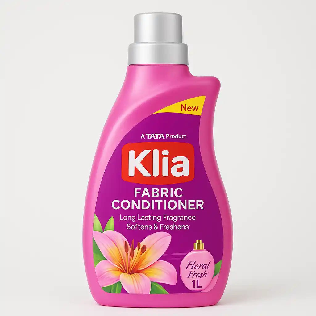 TATA Klia Fabric Conditioner Pink Bottle 1 Ltr