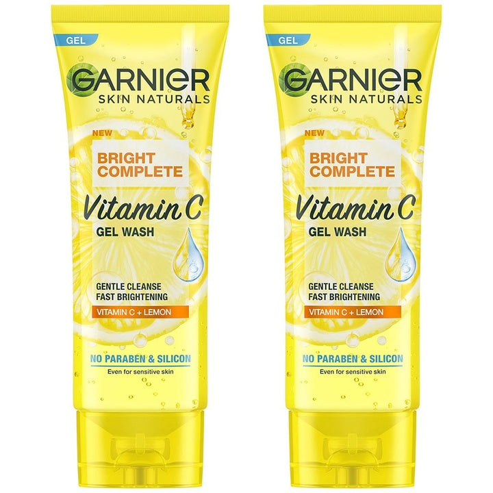 Garnier Set Of 2 Bright Complete Vitamin C Gel Face Wash - 100g Each