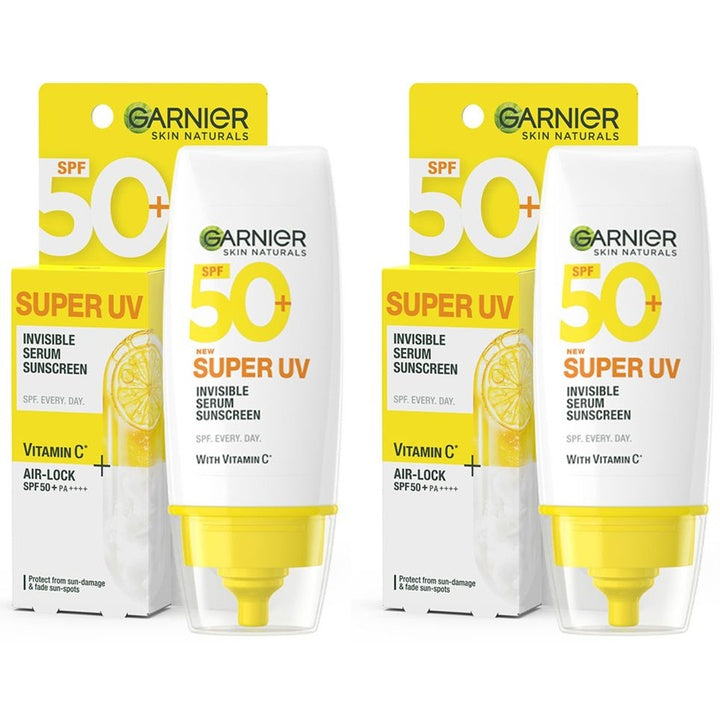 Garnier Set of 3 Super UV SPF50 PA++++ Invisible Serum Sunscreen - 30 ml each