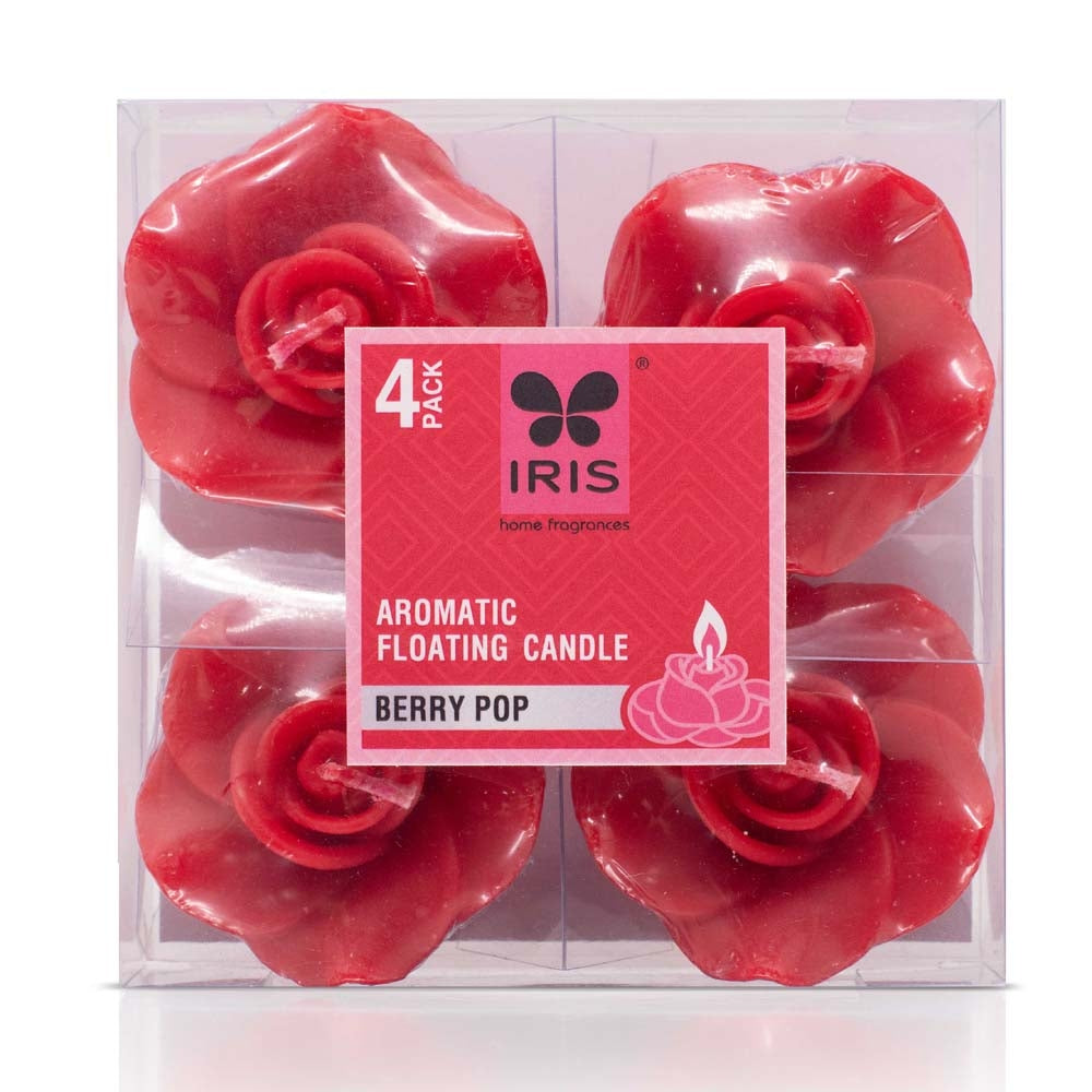 Iris Floater Candle - Berry Pop - 4 U