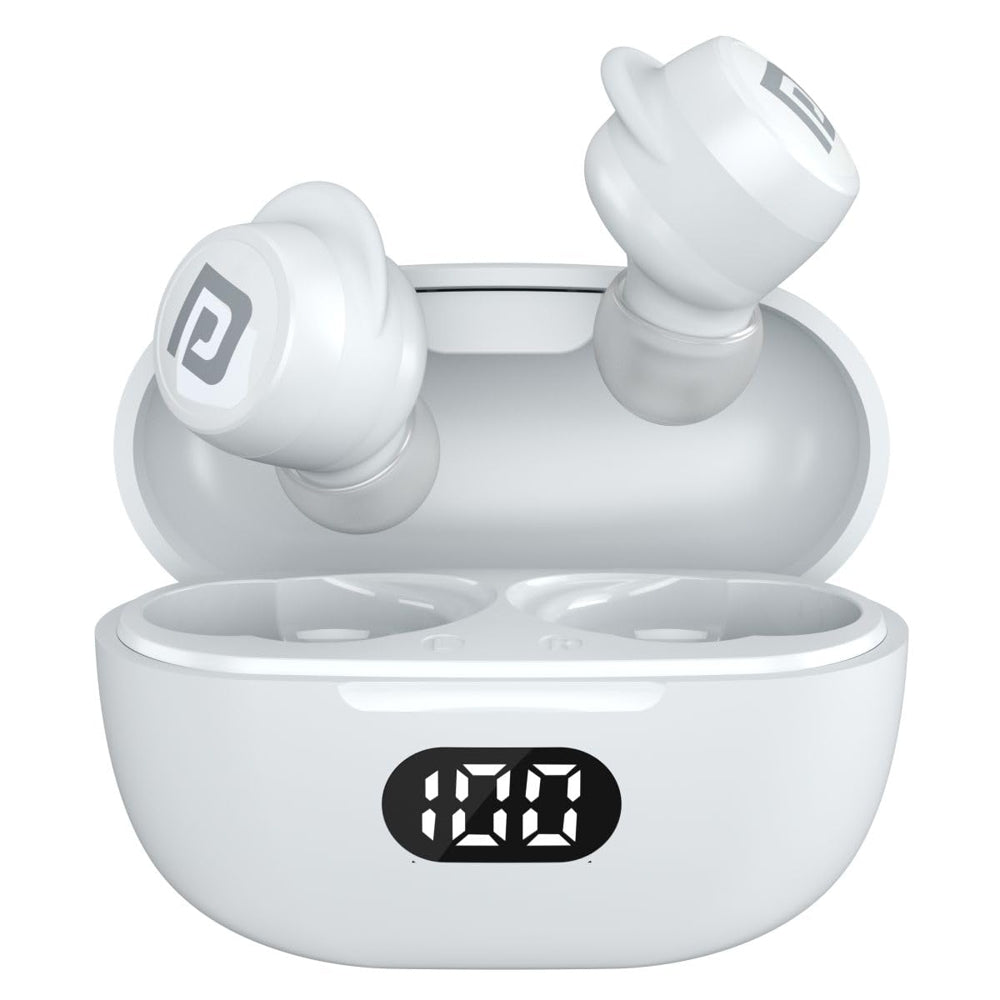 Portronics Smart Twins Bluetooth Earbuds S5 - White - 1 U