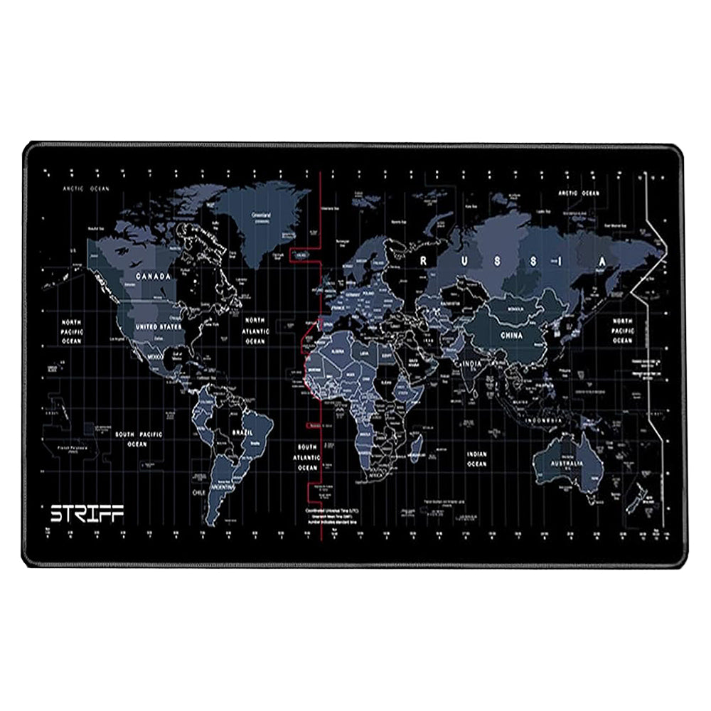 Striff World Map Extended Size Keyboard Mouse Pad - 1 U