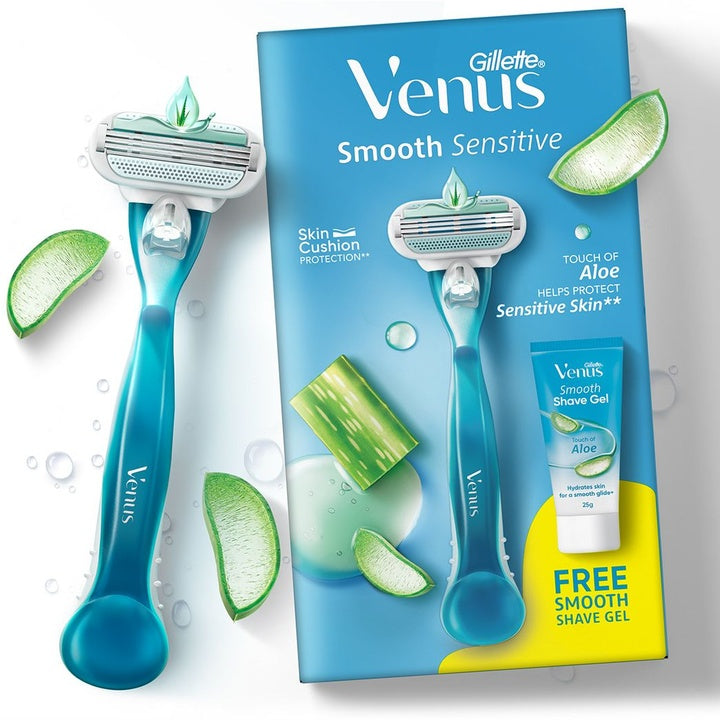 Gillette Women Venus Smooth Razor with Shave Gel