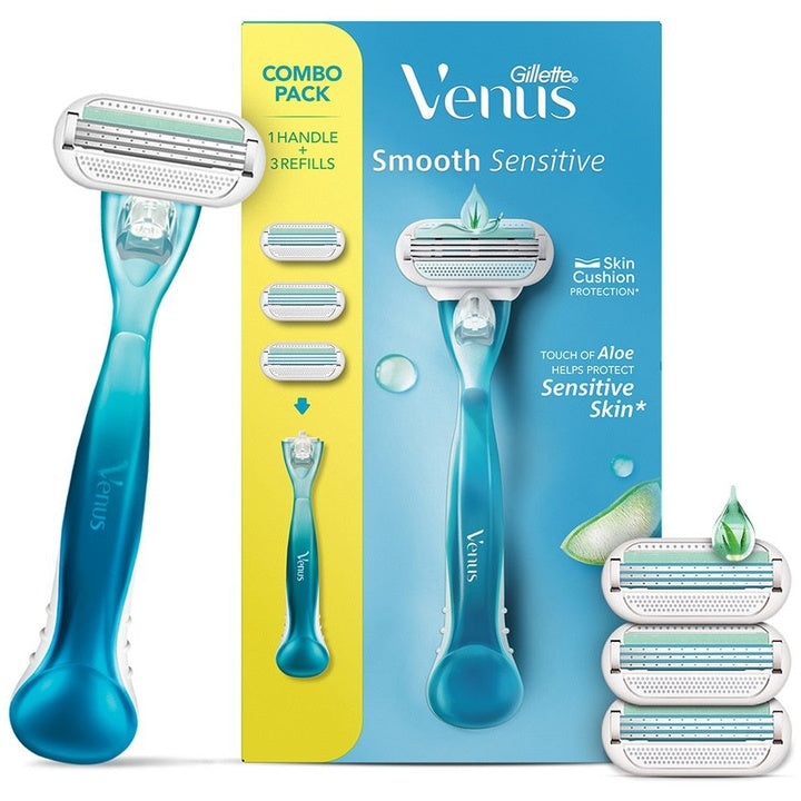 Gillette Venus Aloe Vera Smooth Combo Pack - Razor With 2 Refills