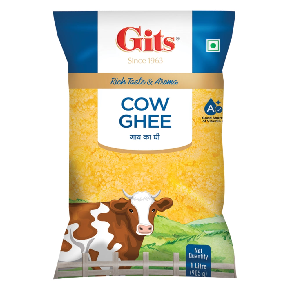 Gits Cow Ghee Pouch - 905 g