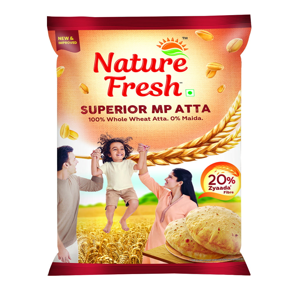 Nature Fresh Sampoorna Superior MP Wheat Atta (Gahu Pith) - 10 kg