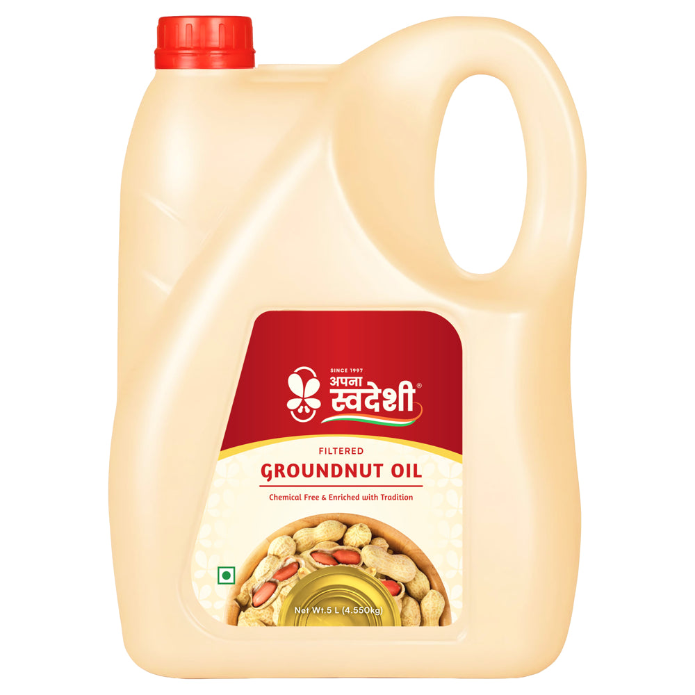 Swadeshi Filtered Groundnut Oil - 4.550 kg