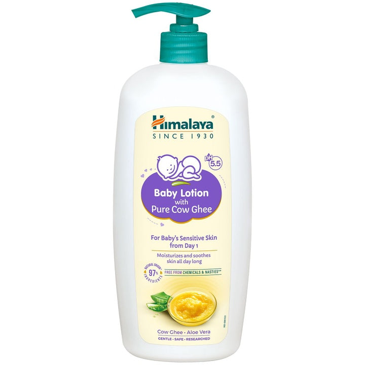 Himalaya Baby Lotion with Pure Cow Ghee & Aloe Vera for Sensitive Skin - 700 ml