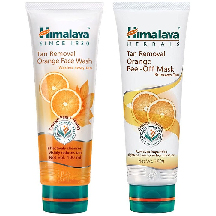Himalaya Set of Tan Removal Orange Face Wash & Peel-Off Mask