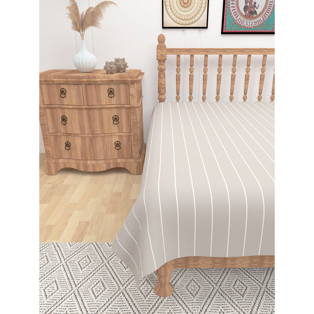 Athom Living Cotton Chaddar Single Ribs (Grey) - 145x224 cm - 1 U