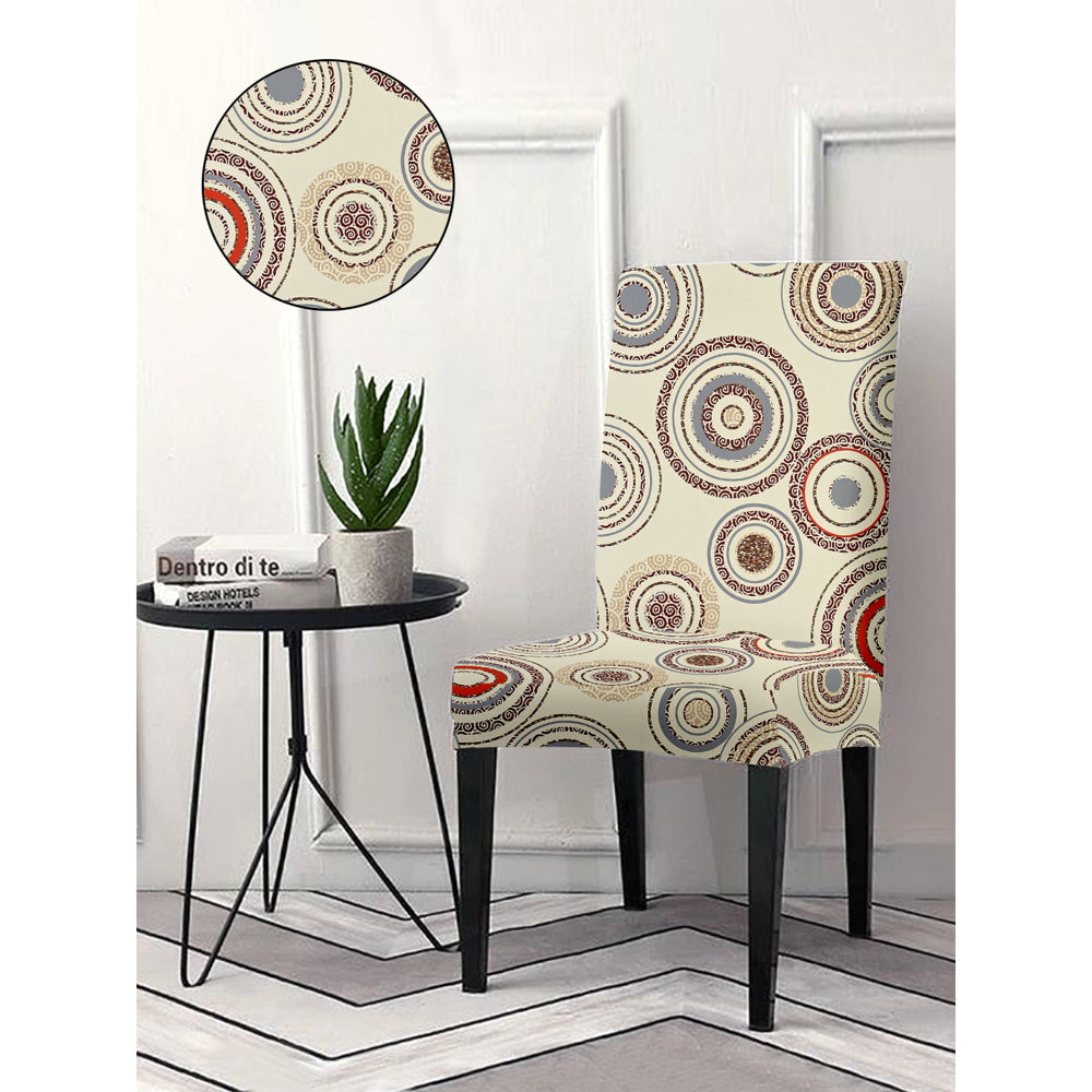 Cortina Polyester Dining Chair Cover - Beige - 1 U