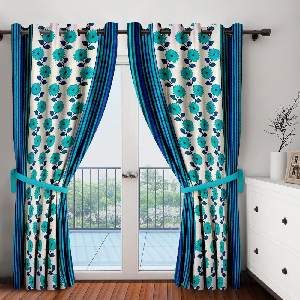 Cortina Stripe Door Curtain - Blue - 1 U