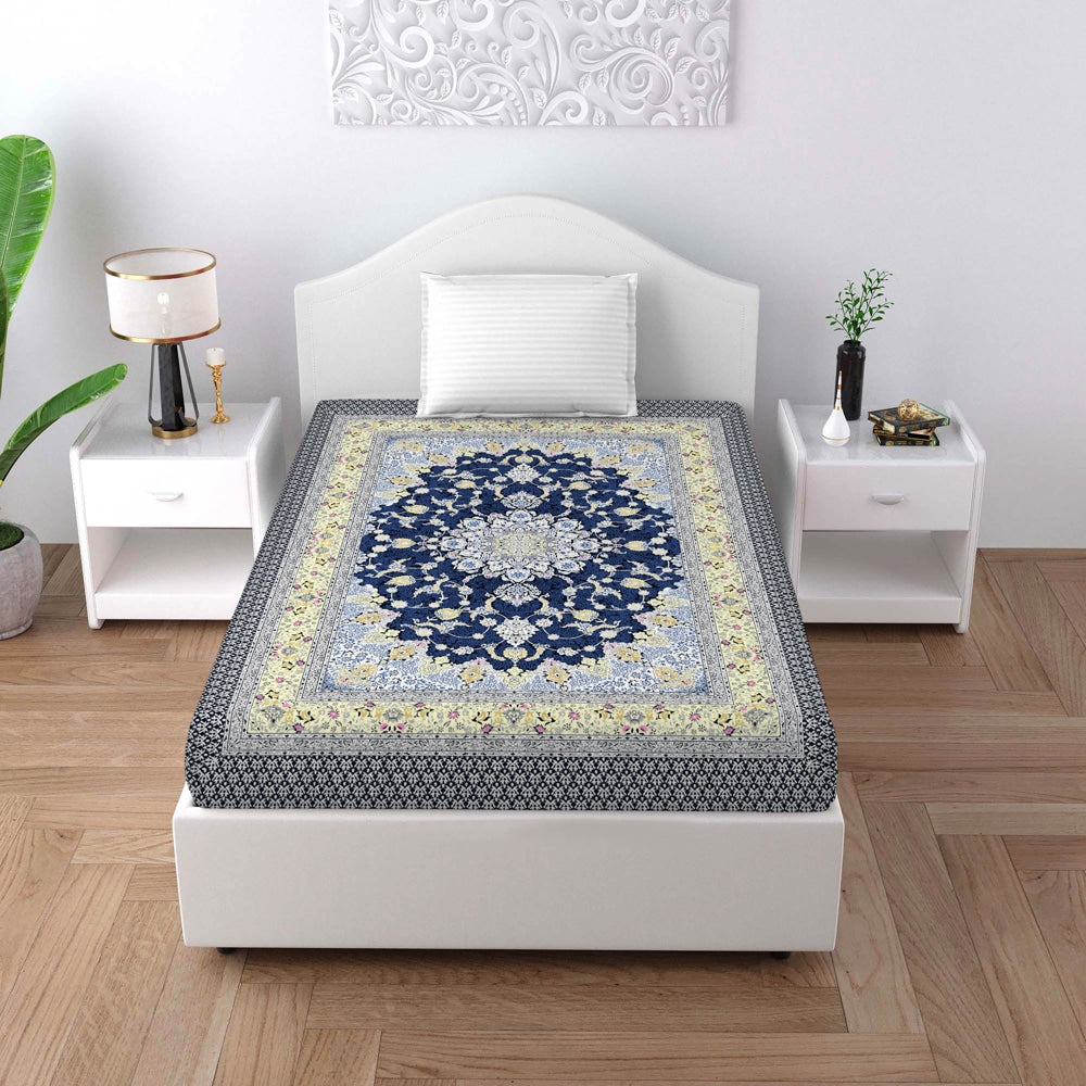 Elegant Weavers Tradition Pattern Single Bedsheet - 120 GSM - 1 U