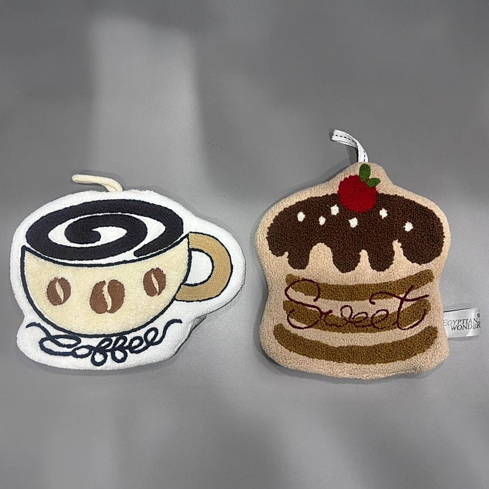 EW Kitchen Hand Towel - Coffee Mug & Cake ( Pack of 2) - 1 U