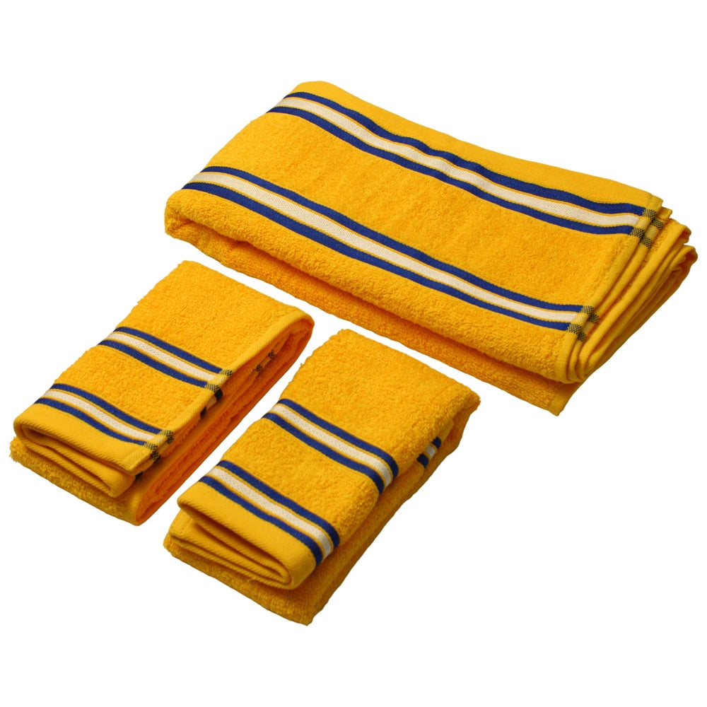 EW Towel Set 400GSM (Yellow) - 1 Bath Towel + 2 Hand Towels - 1 U