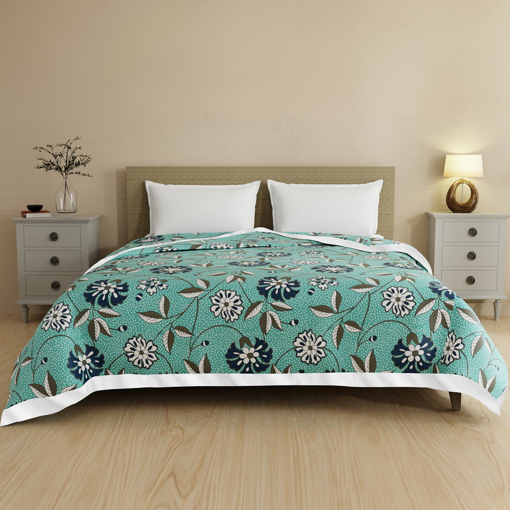 Layers Bloom Double Dohar (Sea Green) - 240 X 220 cm - 1 Unit