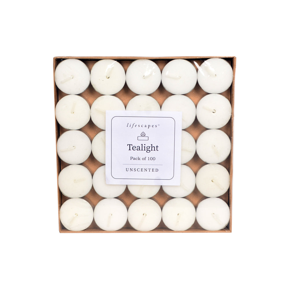 Lifescapes Unscented Tealight Candle Pack Of 100 - 100 U