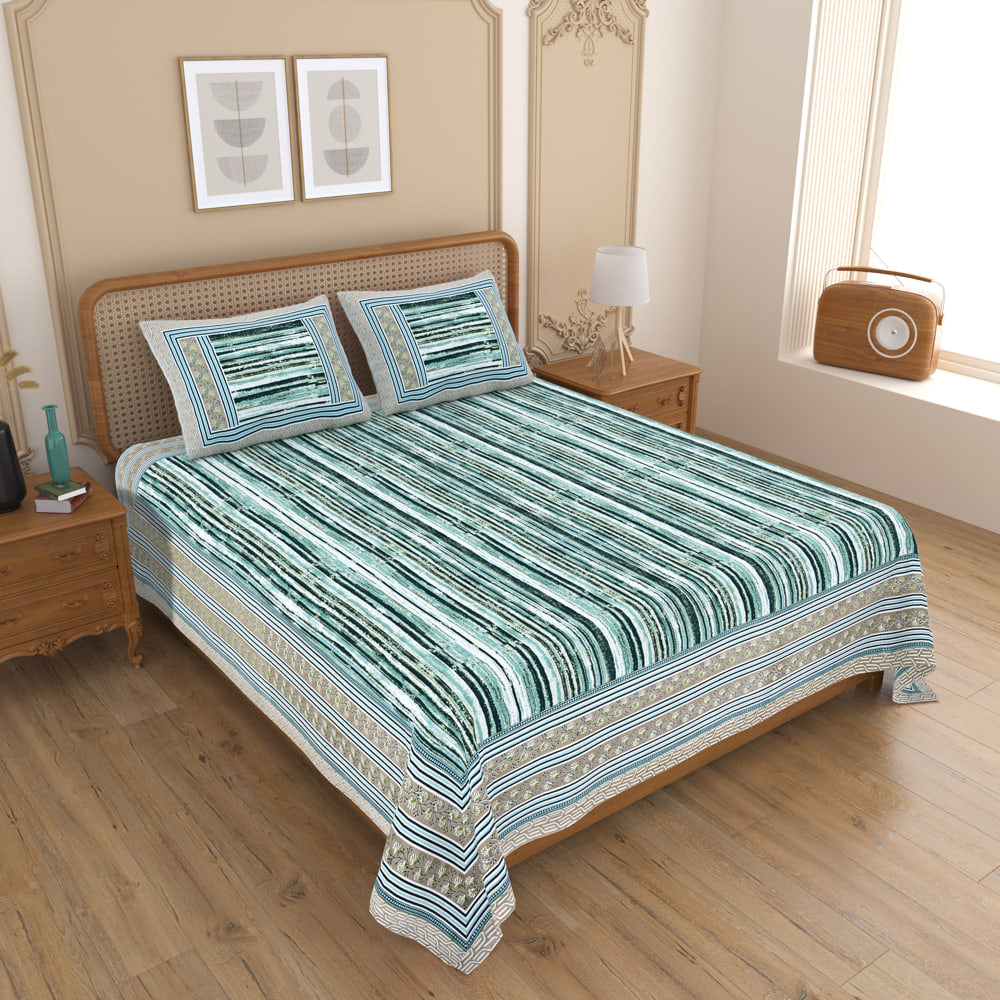 Mafatlal Upvan King Double Bedsheet - HFBSUP002 (Floral) 236x274 cm - 1 Unit
