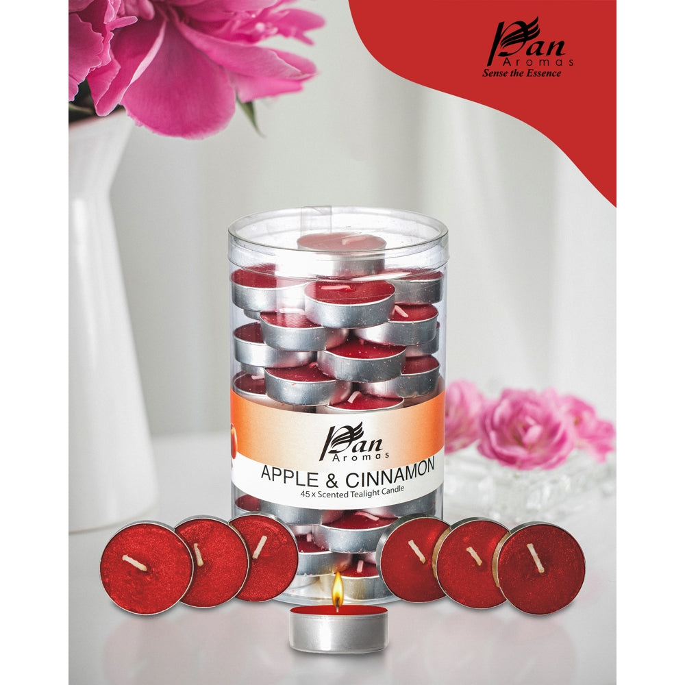 Pan Aromas Scented Tealight Candle Apple & Cinnamon - 45 U