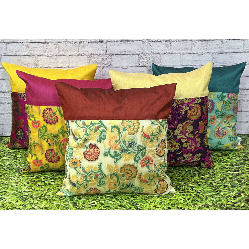 Pink Parrot Polyester Cushion Cover (D7) - 40X40cm - 5 Units - 1 U