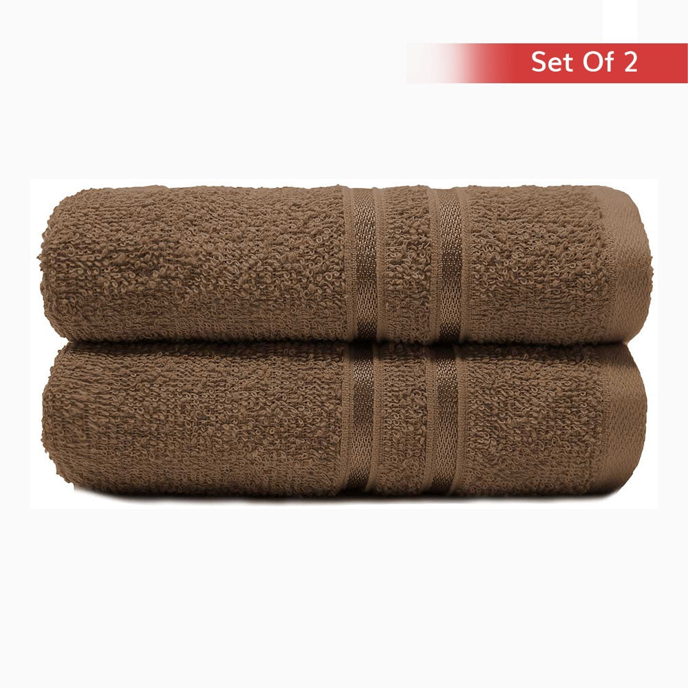 Trident Home Elegance Cl Hnd Towel 400 Gsm (Coconut Shell) 40 x 60 cm - Pack Of 2 - 1 Unit