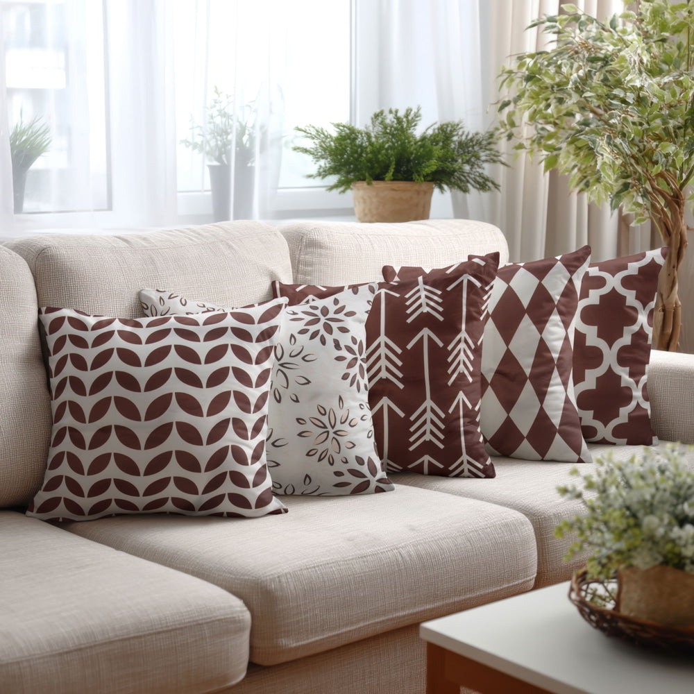 VAA Satin Finish Digital Print Cushion Cover (D4) Pack of 5 - 1 Unit