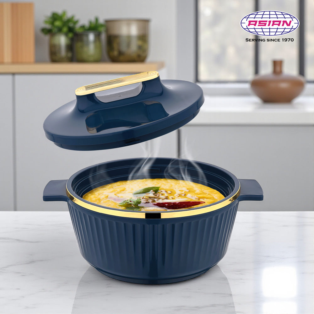 Asian Fancy Insulated Casserole (Navy Blue) - 2350 ml - 1 Unit