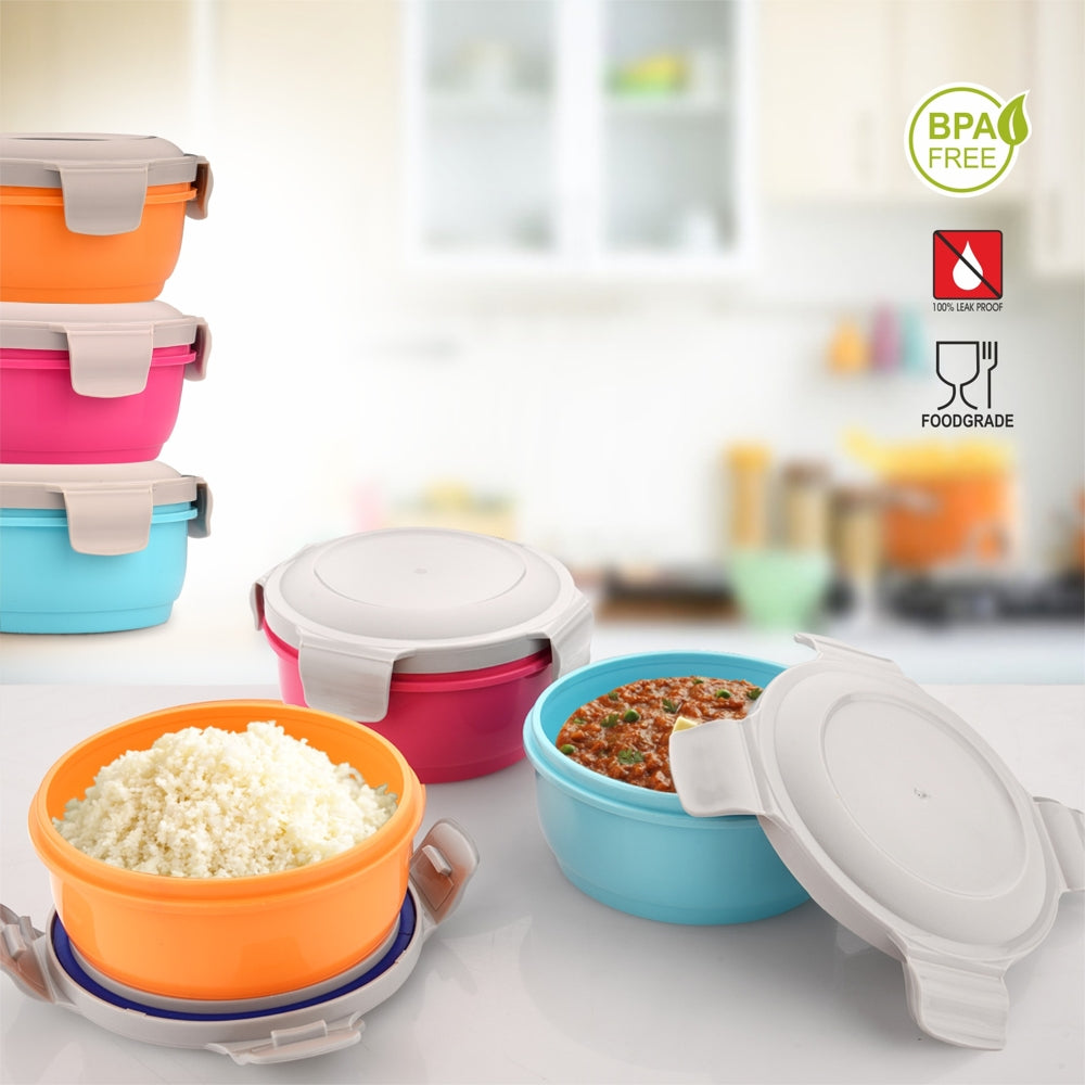 Asian Lock & Pack Containers (350 ml) Assorted - Set Of 3 - 1 U