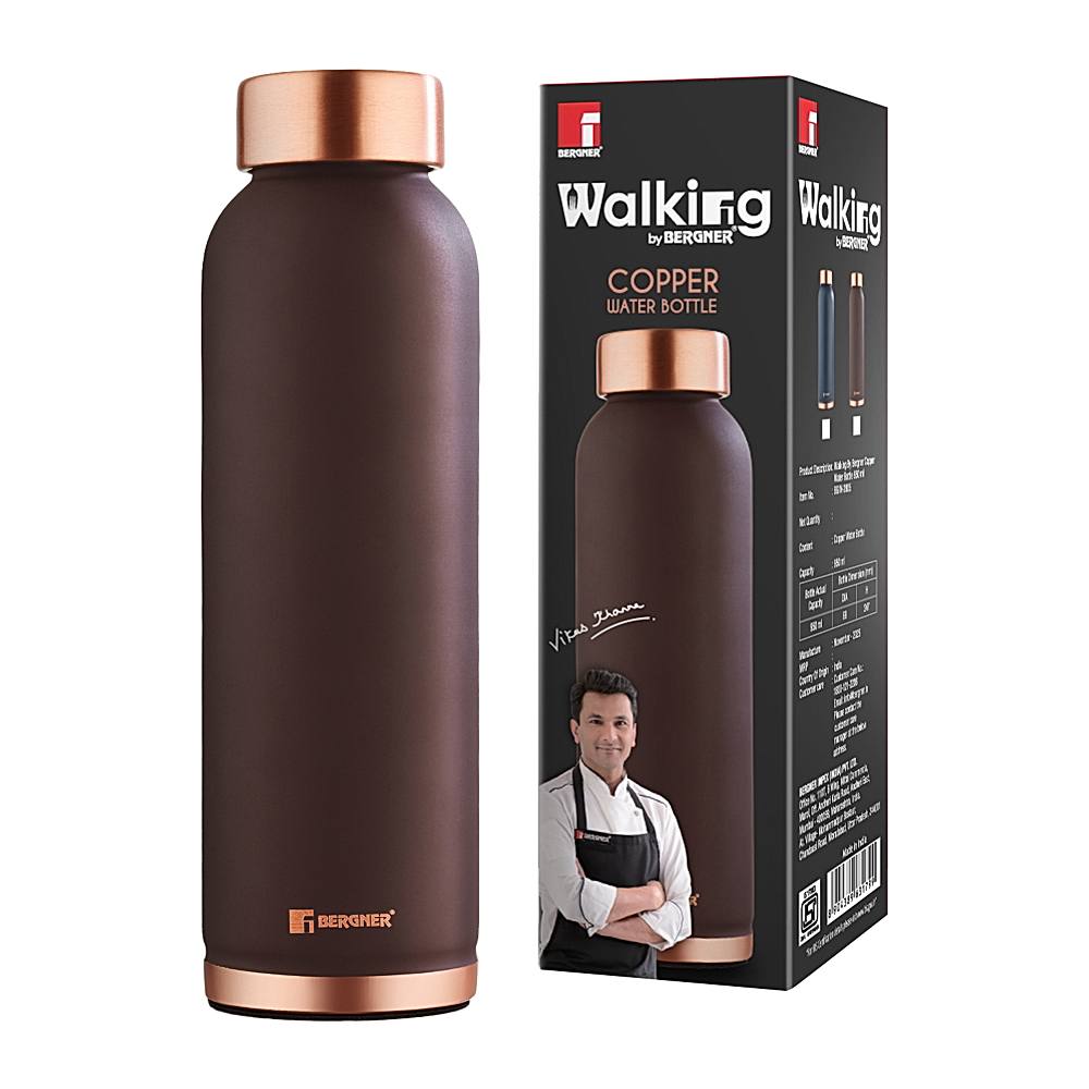 Bergner Walking Copper Water Bottle (900 ml) Brown - 1 U