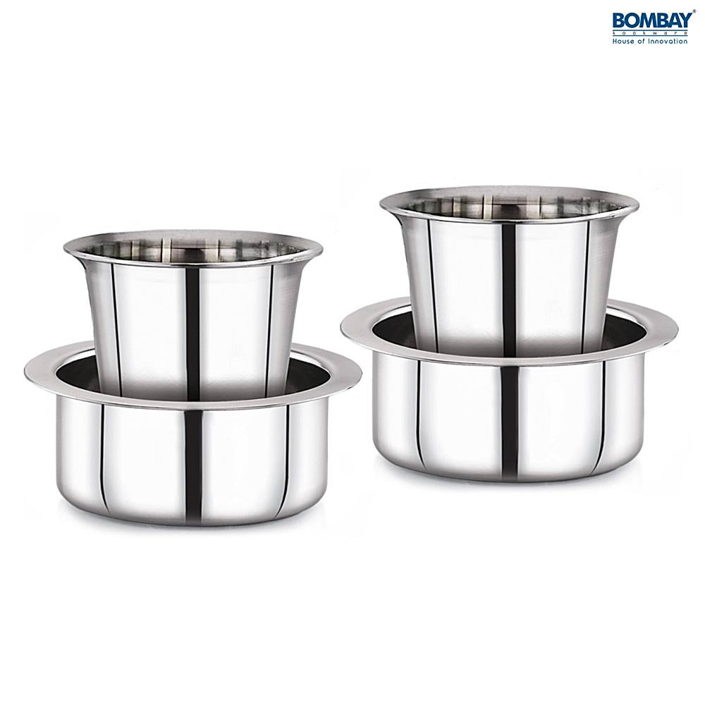 Bombay Kookware Stainless Steel Dabra Set Of 2 - 1 Unit